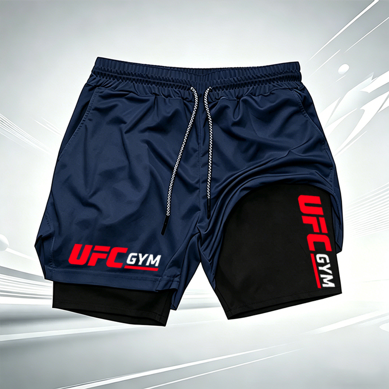 Running Gear Men - Summer men's printed UFC GYM 2-in-1
