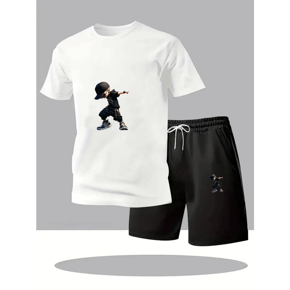 Running Gear Men - Summer Men's T-Shirts Sets Round Neck
