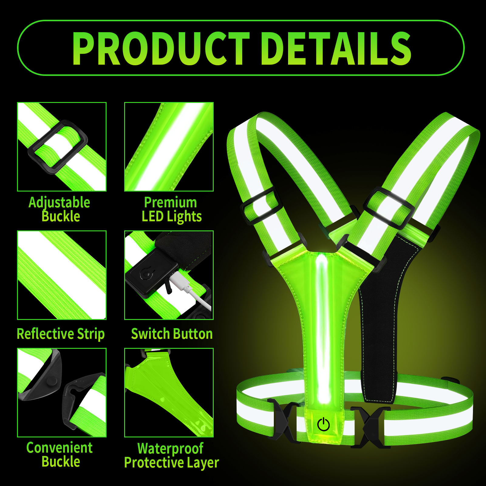 Outdoor Night Walking Safety V - Running Gear Winter Men recensione e prezzo
