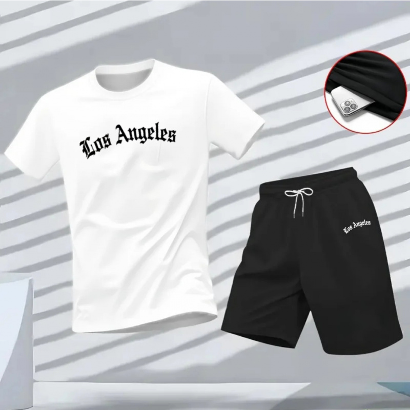 Men's Los Angeles Letter Print - Running Gear Men recensione e prezzo